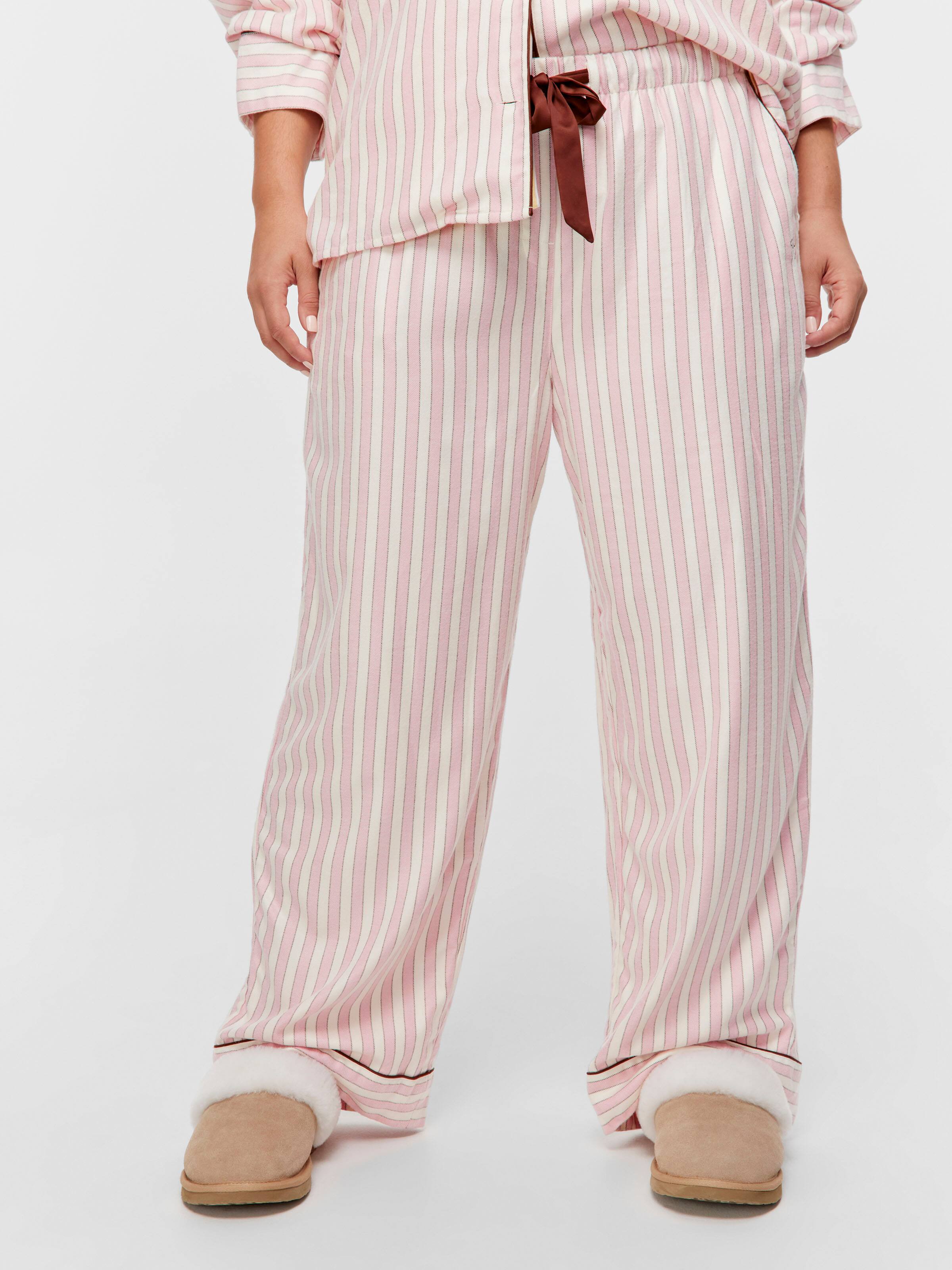 P.A. Plus Pink Stripe Viscose Flannelette Classic Pj Pant