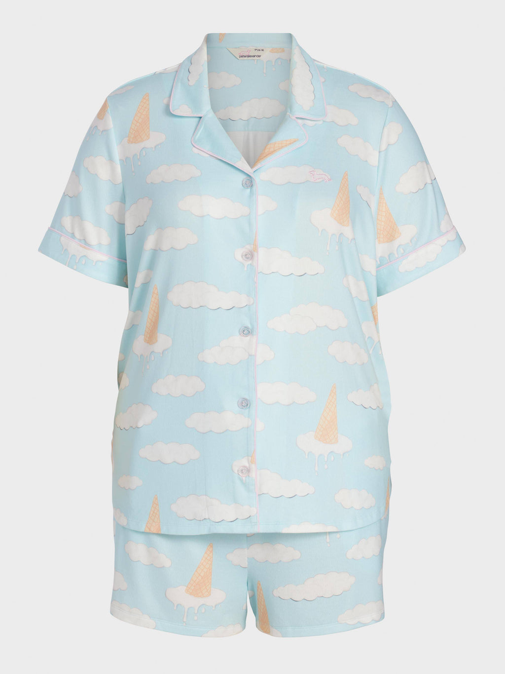 P.A. Plus Ice Cream Cloud Plush Shortie Pj Set