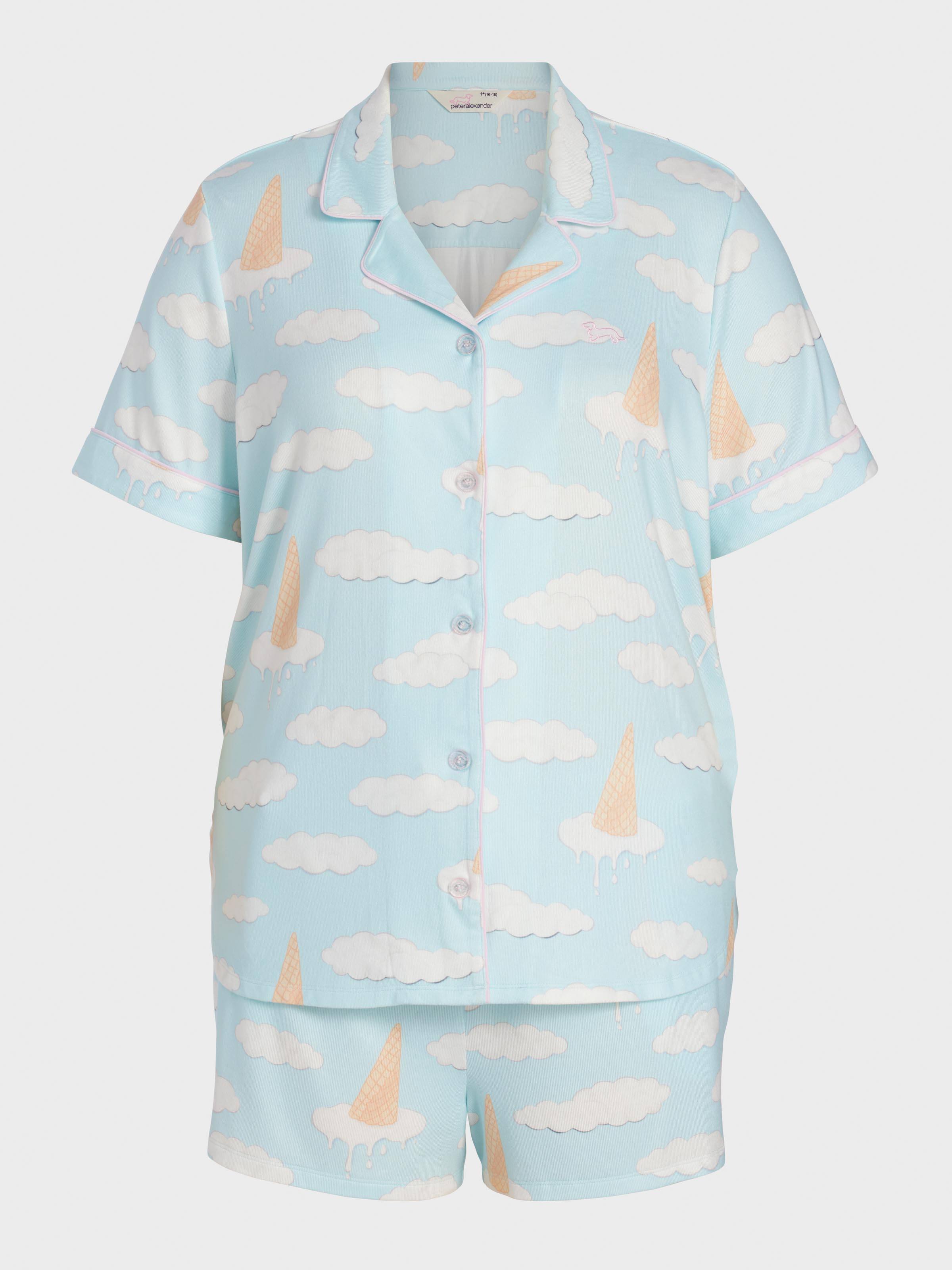 P.A. Plus Ice Cream Cloud Plush Shortie Pj Set