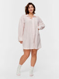 P.A. Plus Mattress Stripe 100% Cotton Long Sleeve Nightshirt