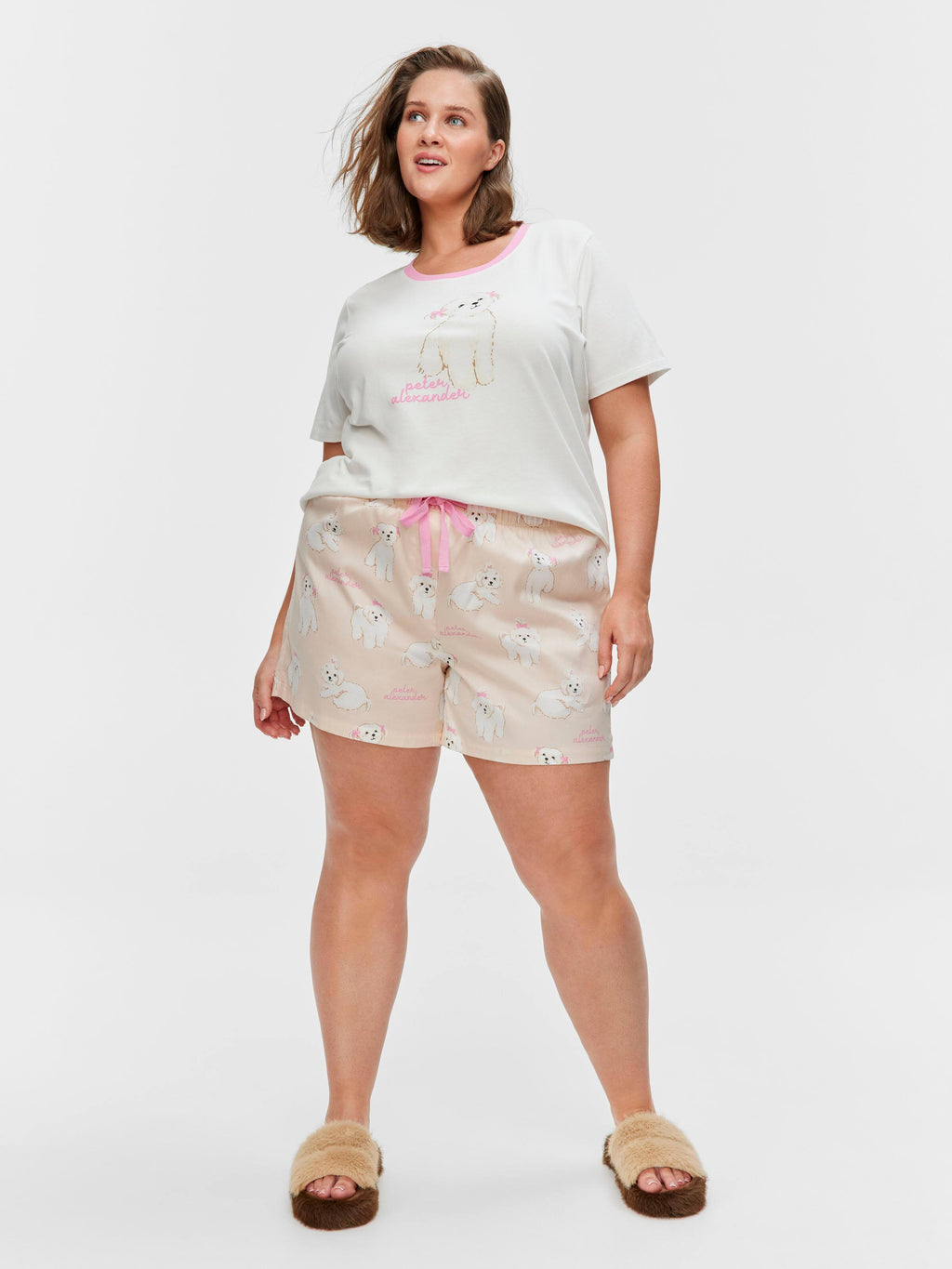 P.A. Plus Maltese Dog 100% Cotton Mid Short