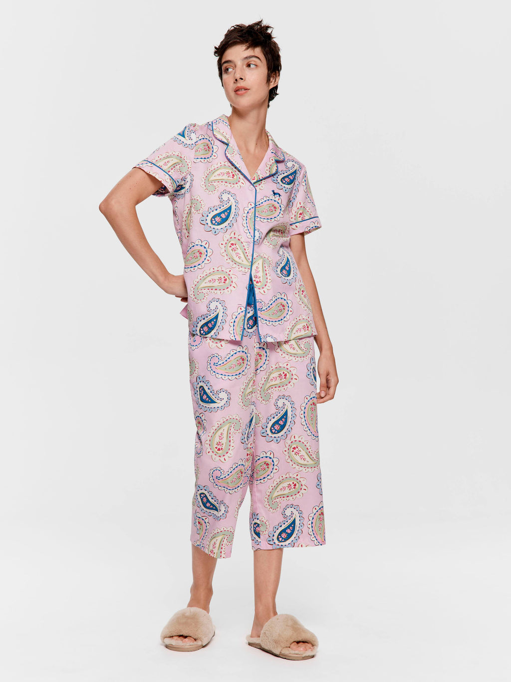Cowgirl Paisley 100% Cotton 3/4 Pj Set