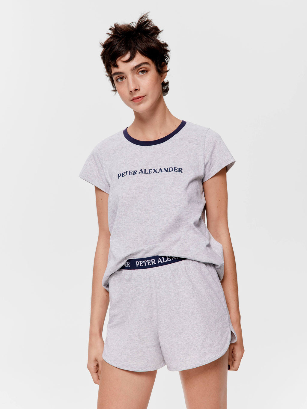 Grey Marle Branded Mid Sporty Short