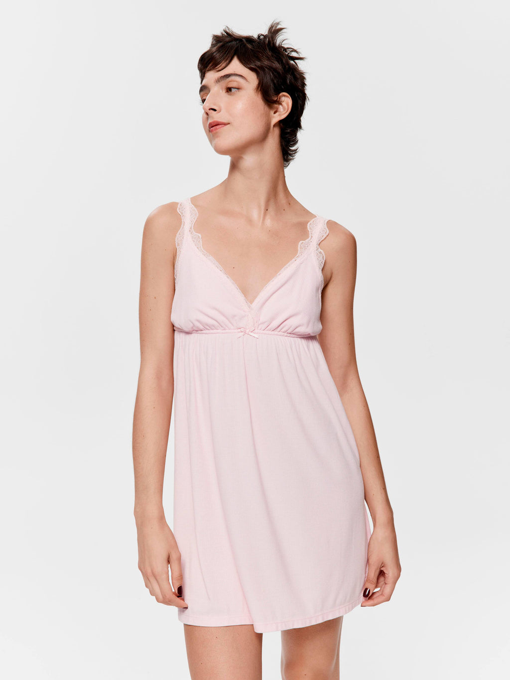 Pink Babydoll Rib Nightie