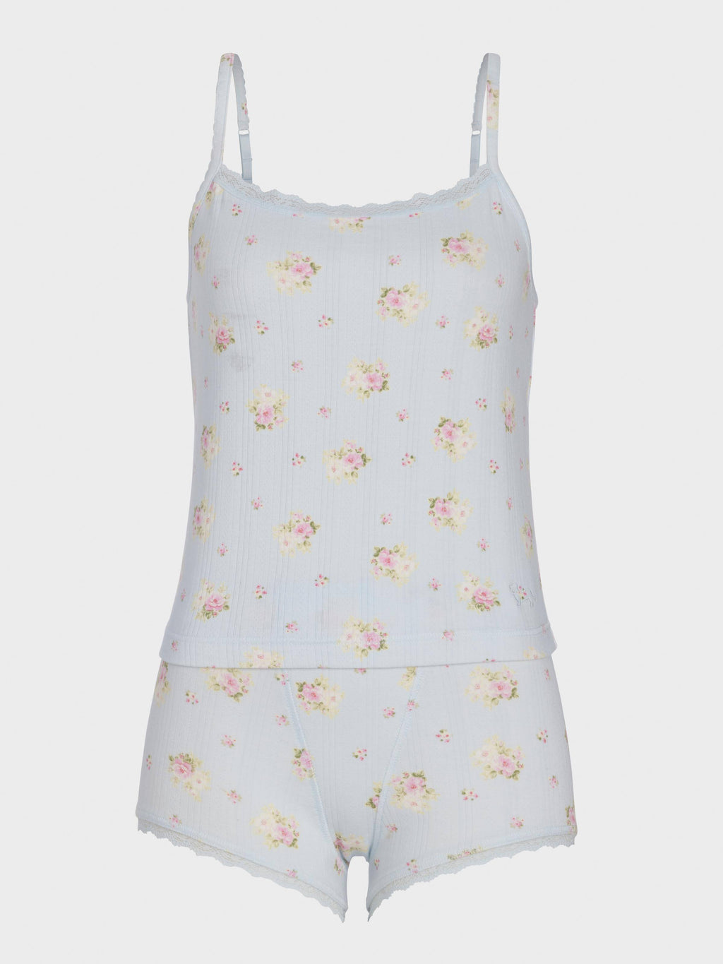 Blue Ditsy Pointelle Set