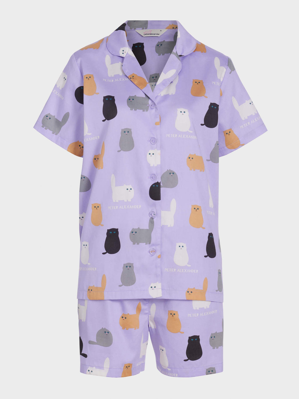 Fat Cats 100% Cotton Shortie Pj Set