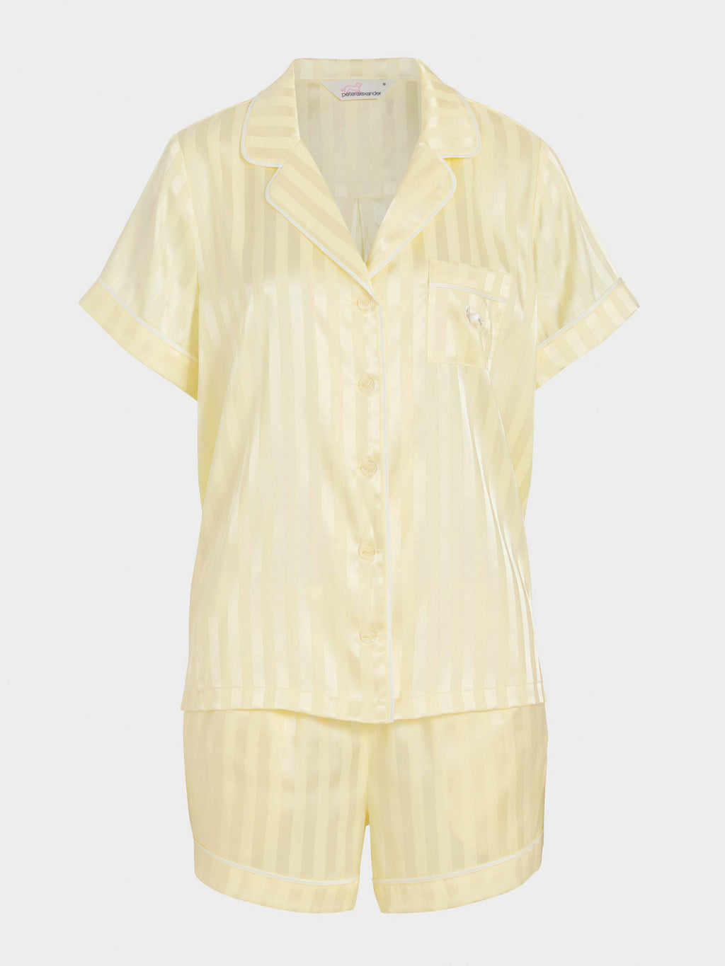 Butter Stripe Chic Satin Shortie Pj Set