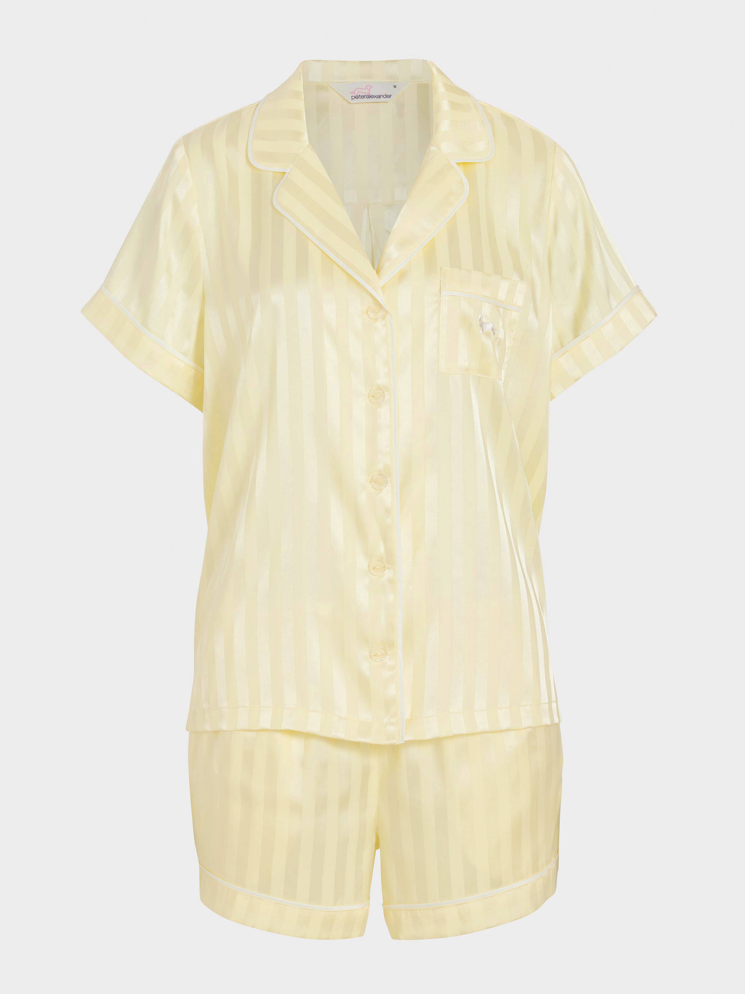 Butter Stripe Chic Satin Shortie Pj Set