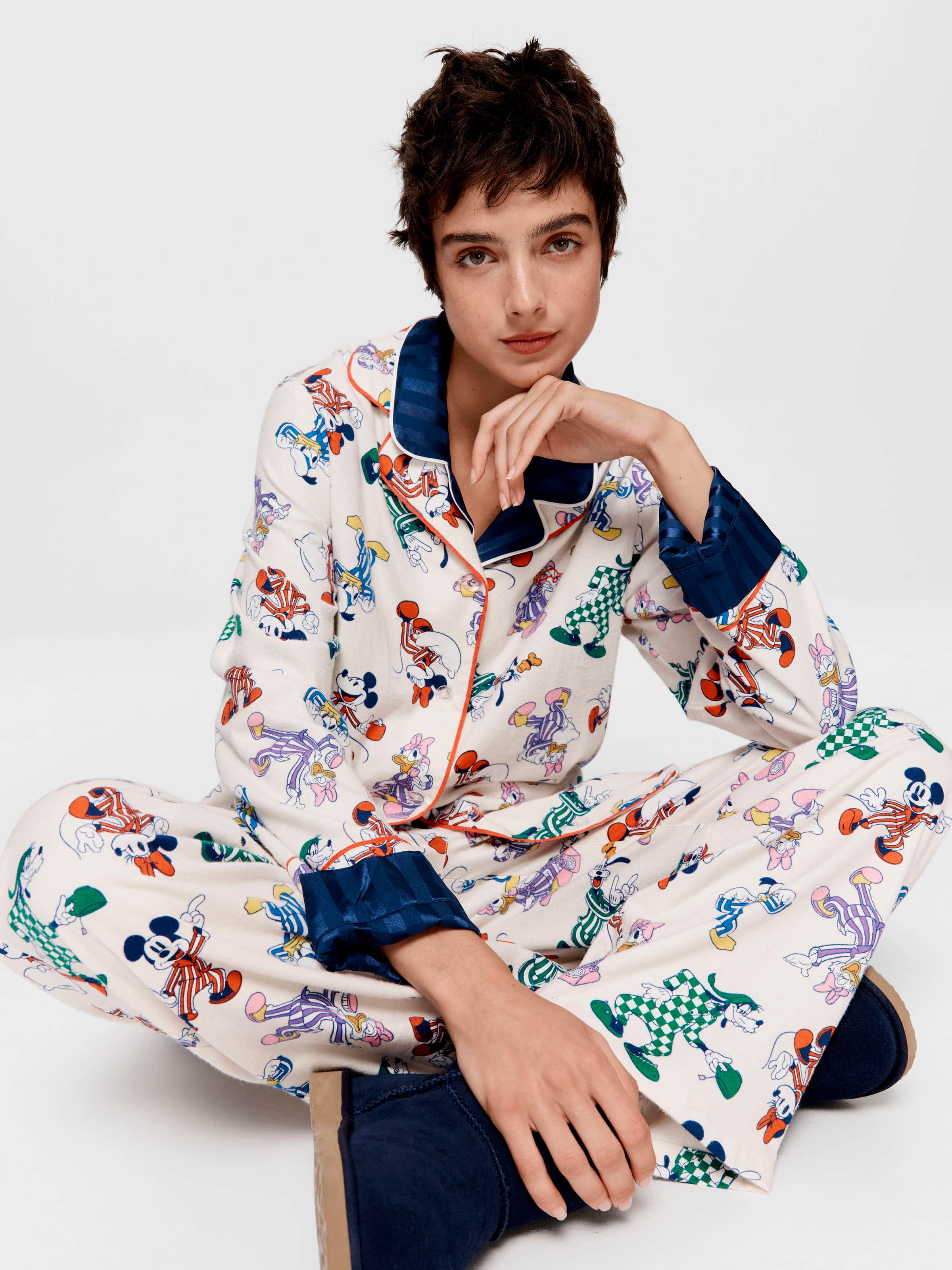 & Friends Bamboo Flannelette Classic Pj Set