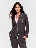 Charcoal Bamboo Rib Long Pj Set