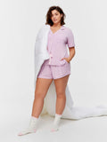 P.A. Plus Lilac Bamboo Jersey Shortie Pj Set