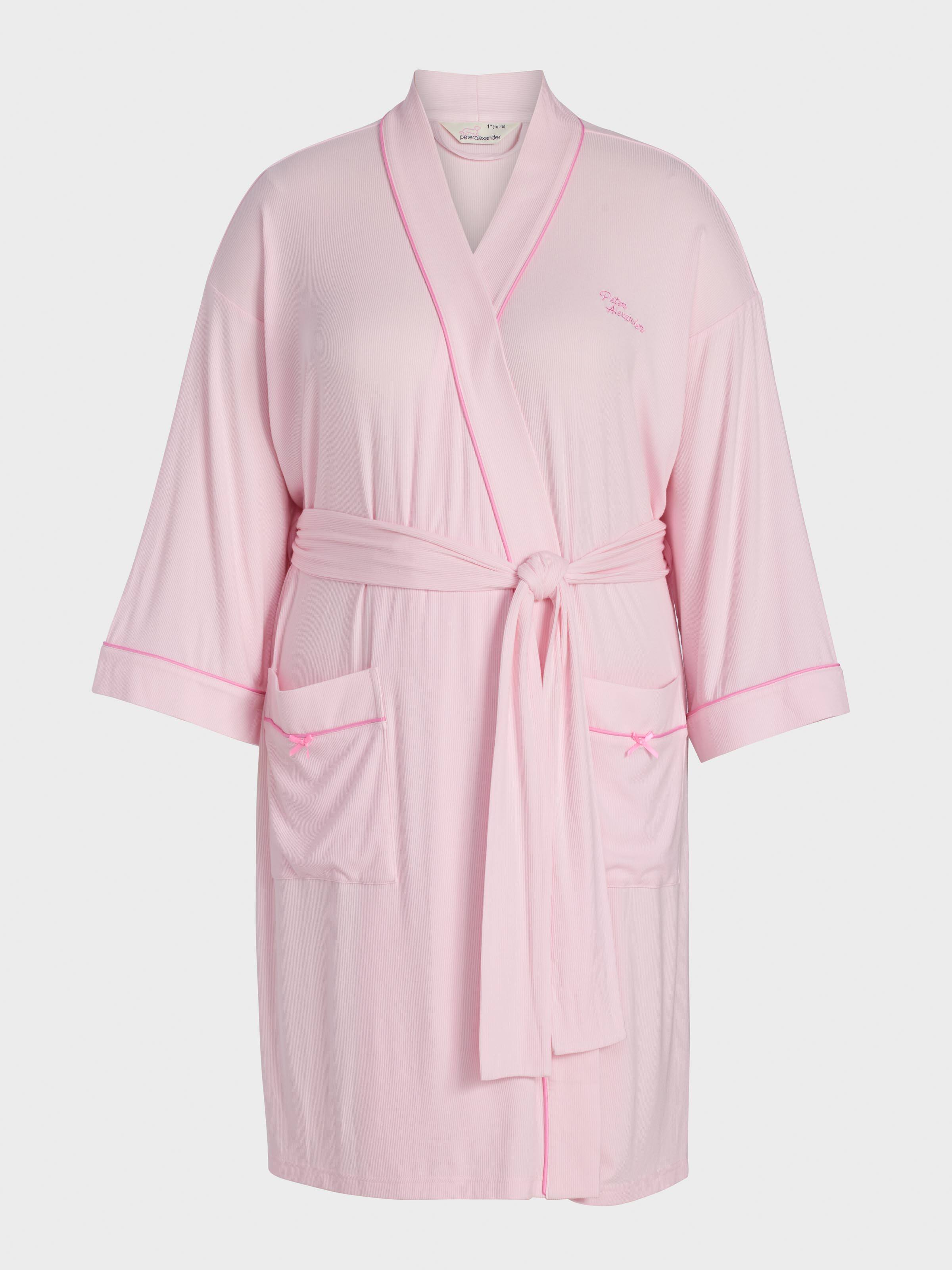 P.A. Plus Pink Bow Rib Knit Gown