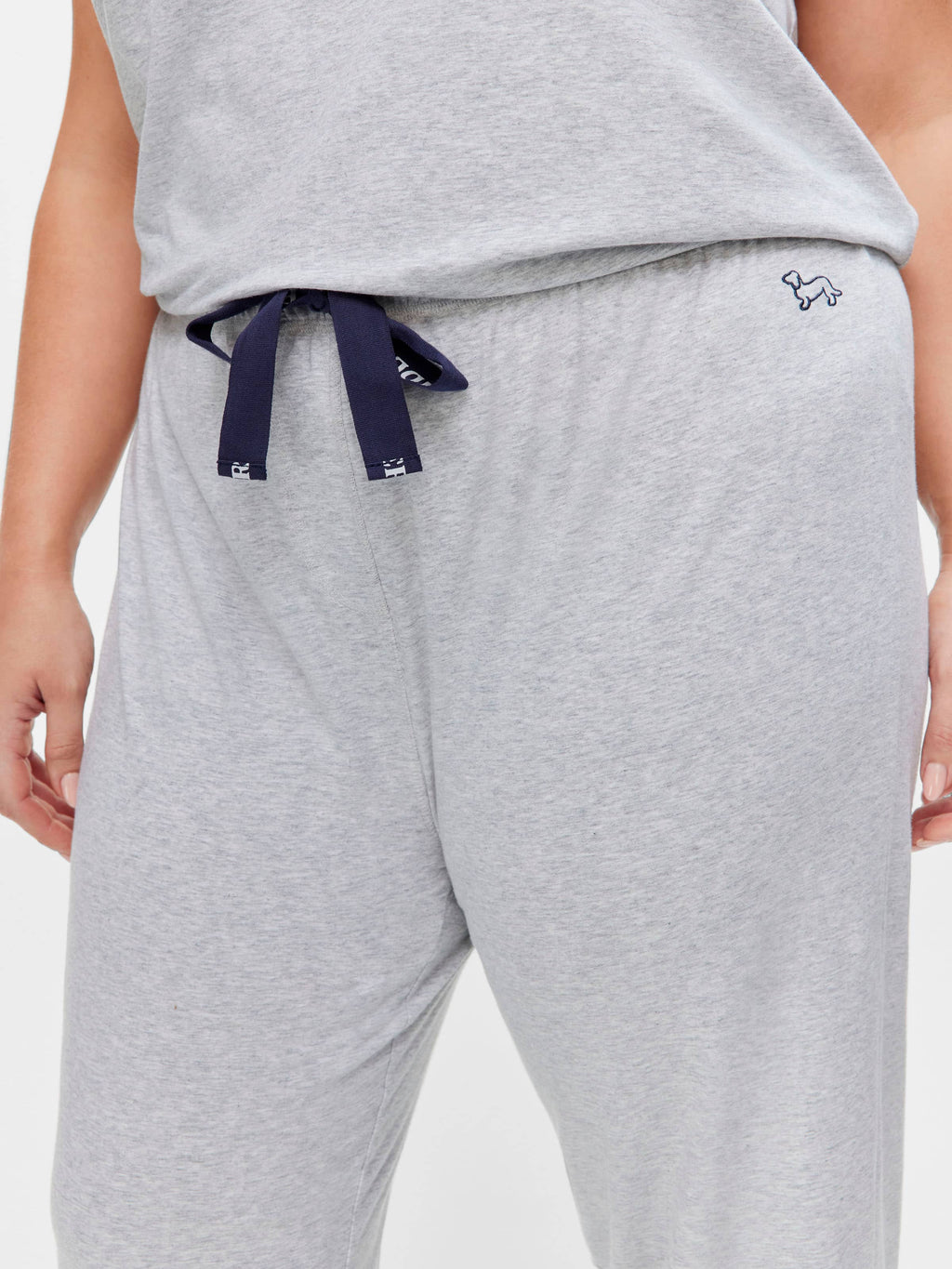 P.A. Plus Grey Marle Branded Easy Pj Pant