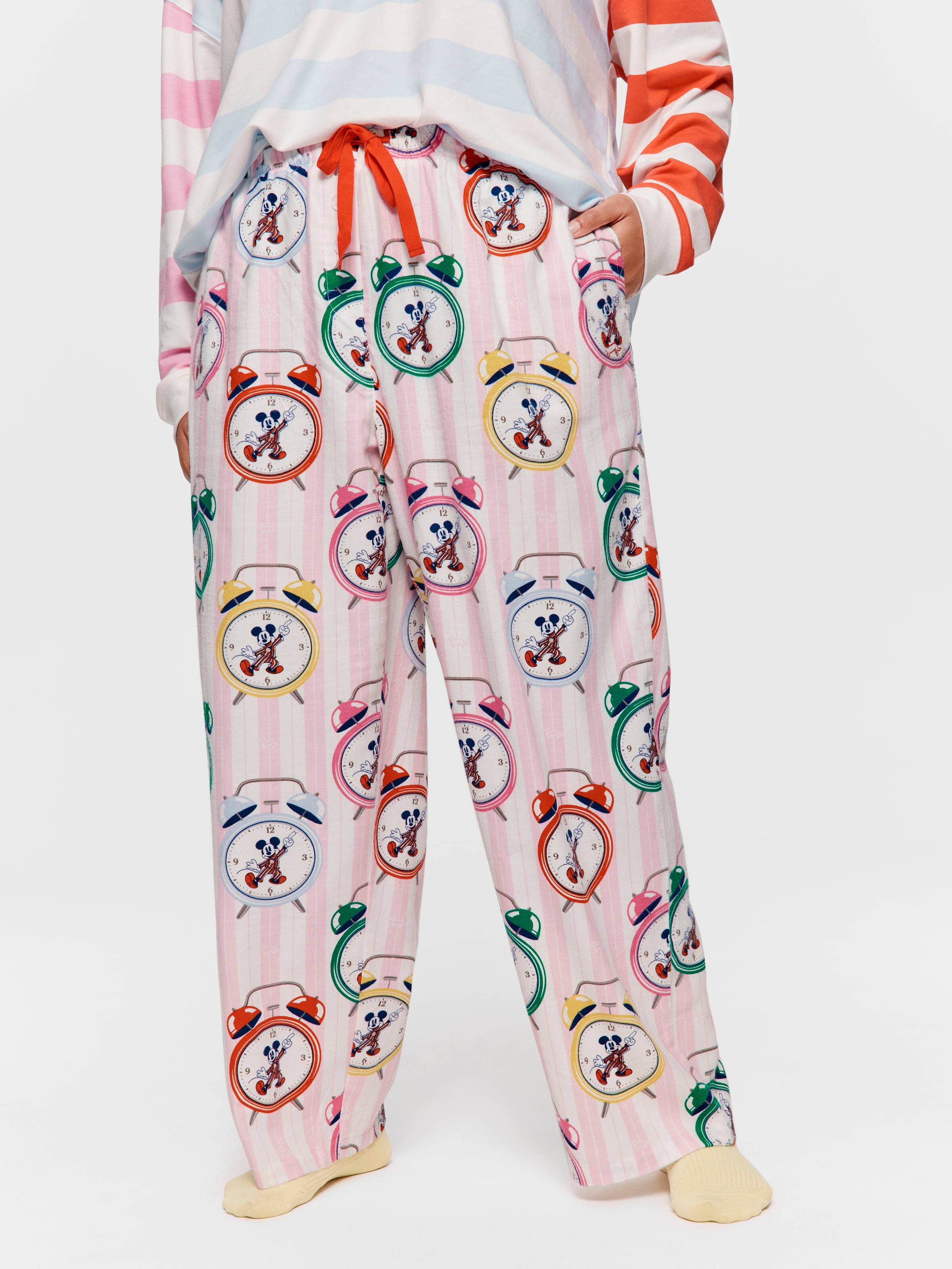 P.A. Plus  Clocks Bamboo Flannelette Classic Pj Pant