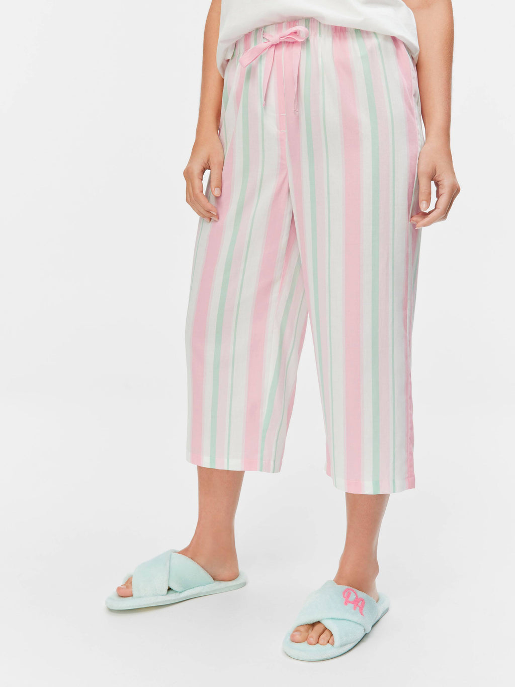 Summer Stripe 100% Cotton 3/4 Pj Pant