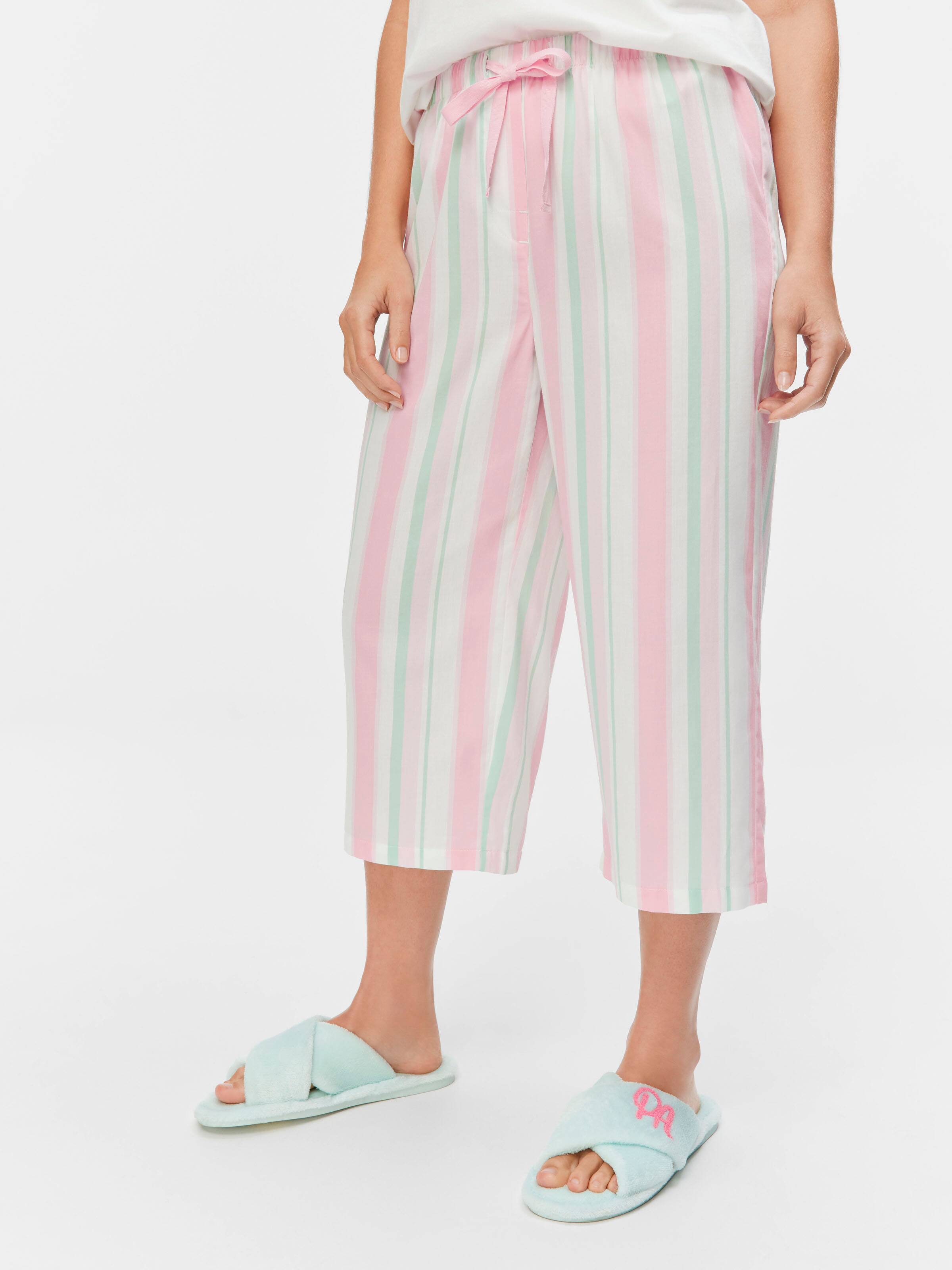 Summer Stripe 100% Cotton 3/4 Pj Pant
