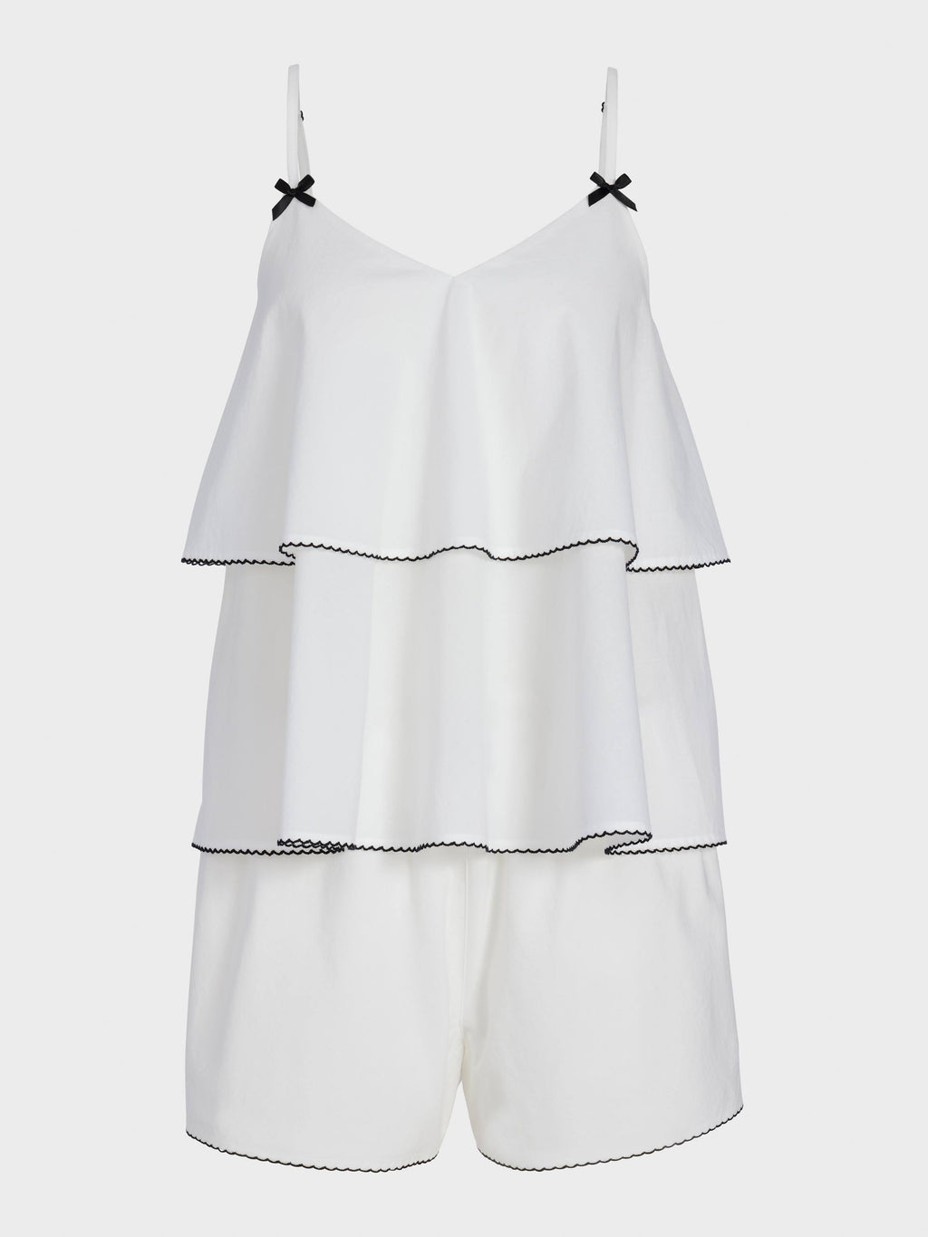 White Cami 100% Cotton Shortie Set