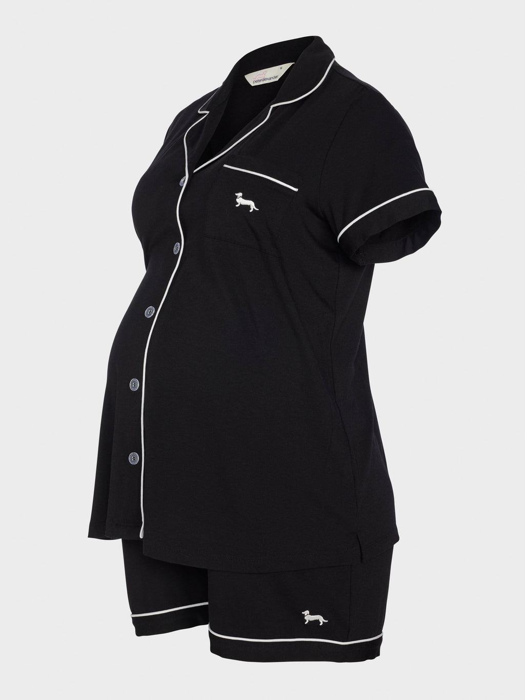 Maternity Black Shortie Pj Set
