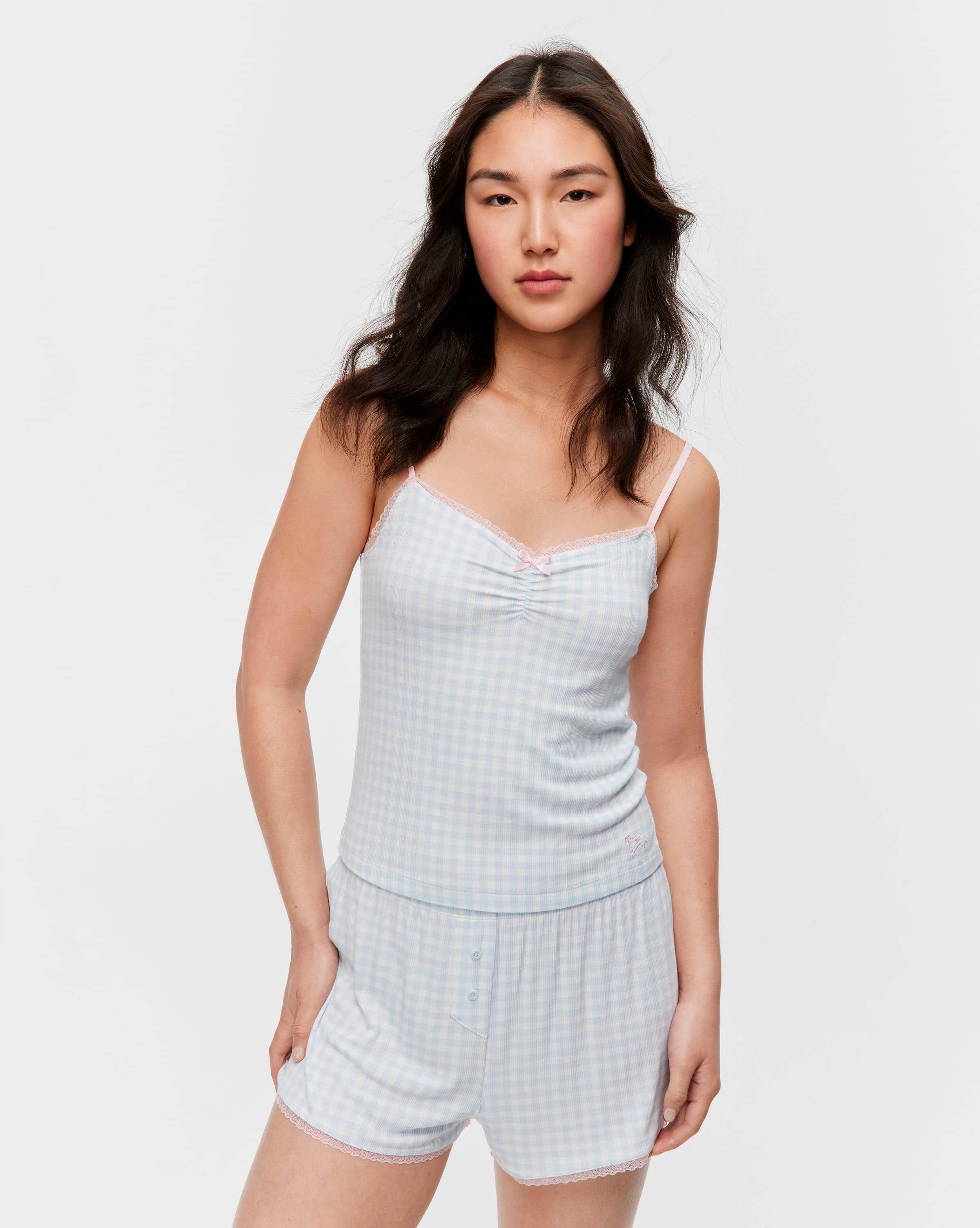 Pretty Blue Gingham Set