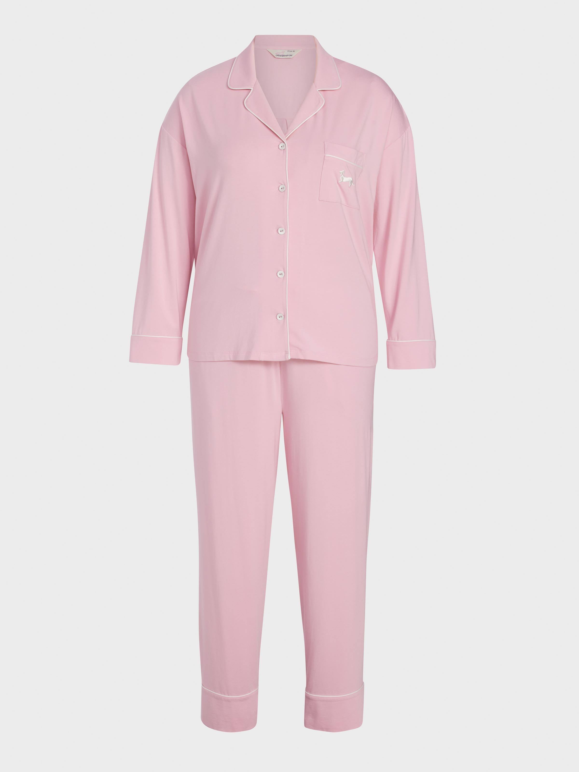 P.A. Plus Pink Bamboo Jersey Long Sleeve Pj Set