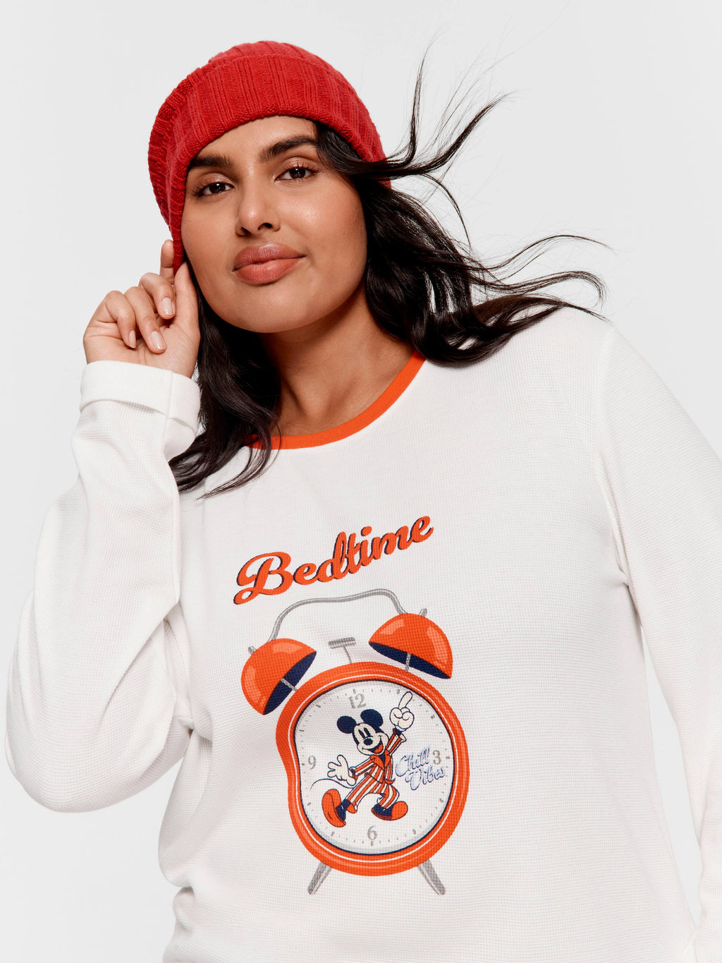 P.A. Plus Wake Up  Waffle Long Sleeve Top