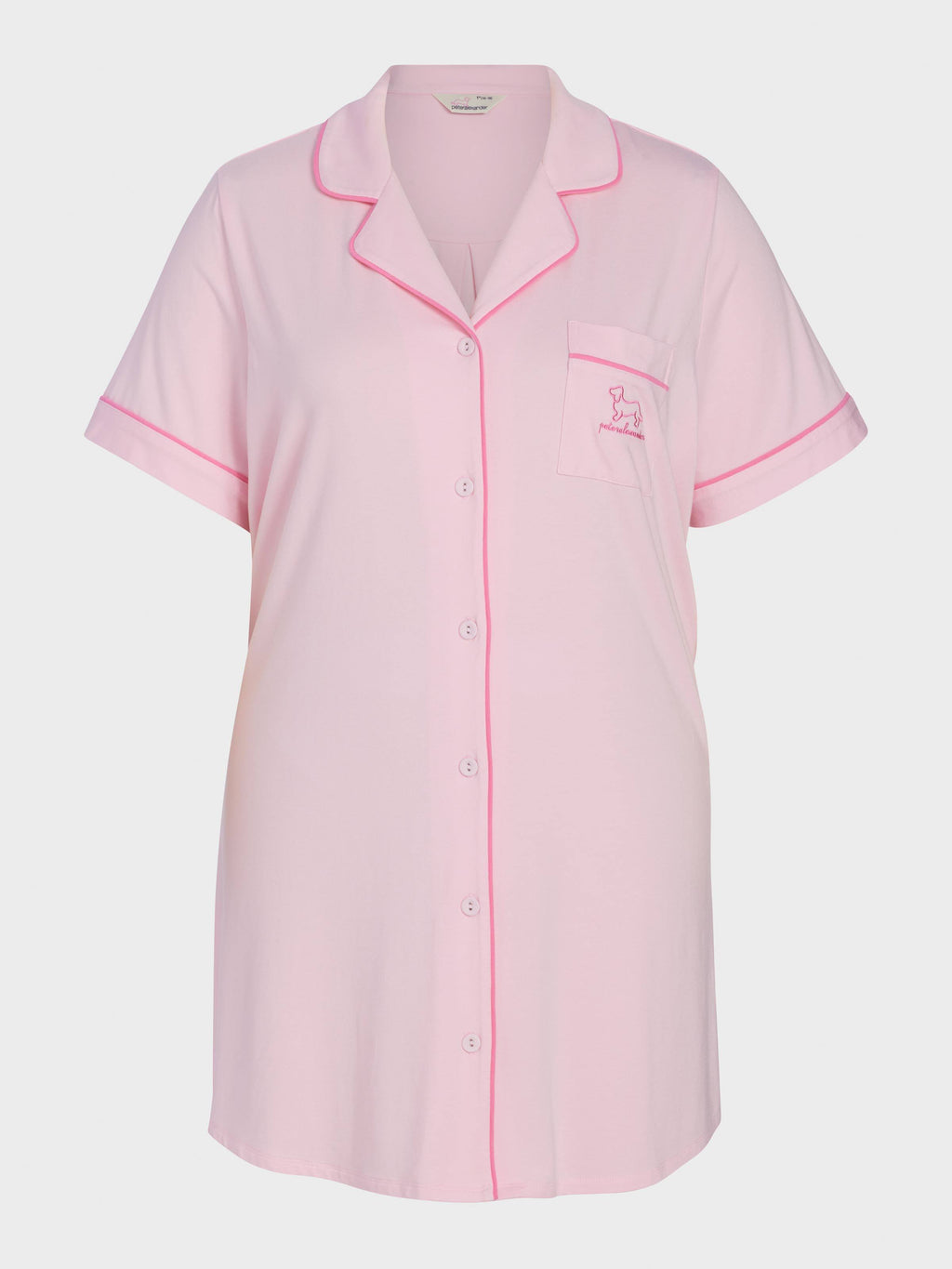 P.A. Plus Super Soft Pink Bamboo Knit Short Sleeve Nightshirt