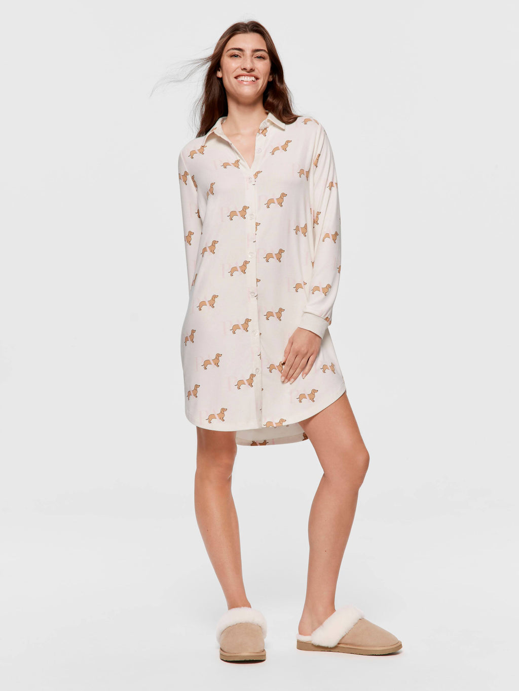 P.A. Penny Long Sleeve Plush Nightshirt