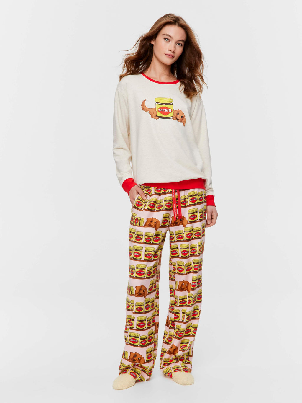 Vegemite Sweater & Bamboo Flannelette Pant Pj Set