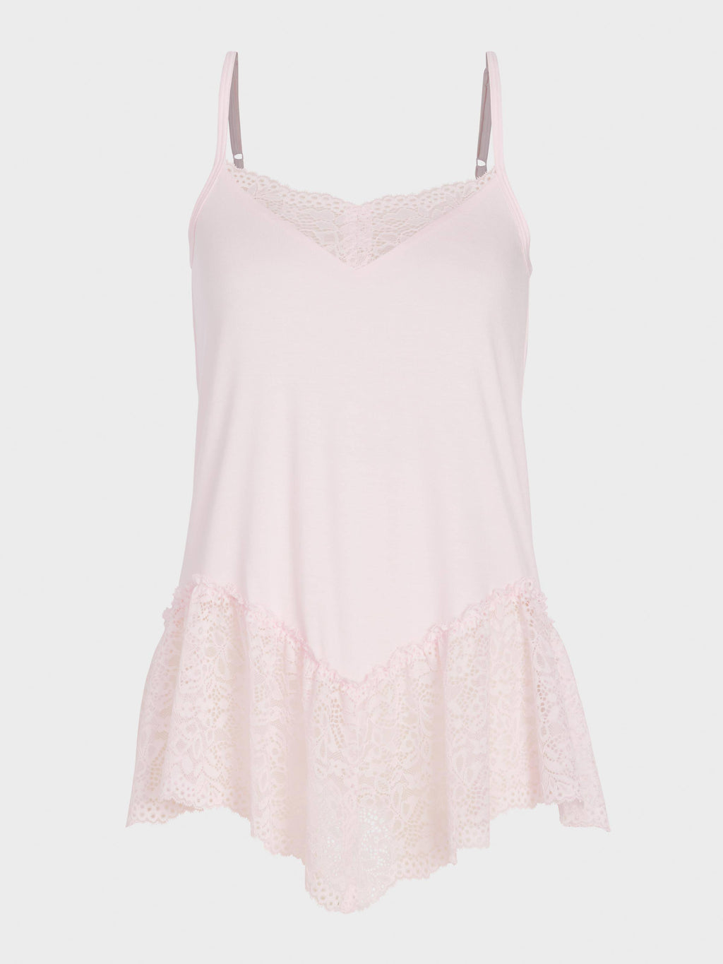 Pink Bamboo Jersey Lace Cami