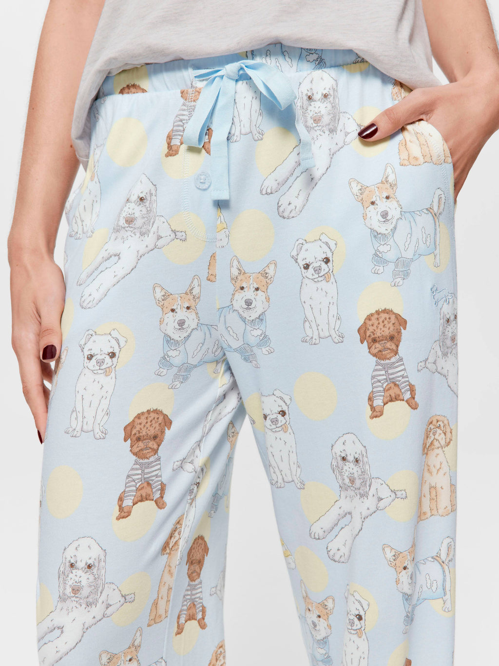 Cute Dogs Straight Leg Pj Pant