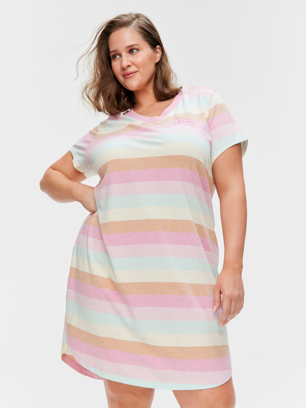 P.A. Plus Pastel Striped Nightie