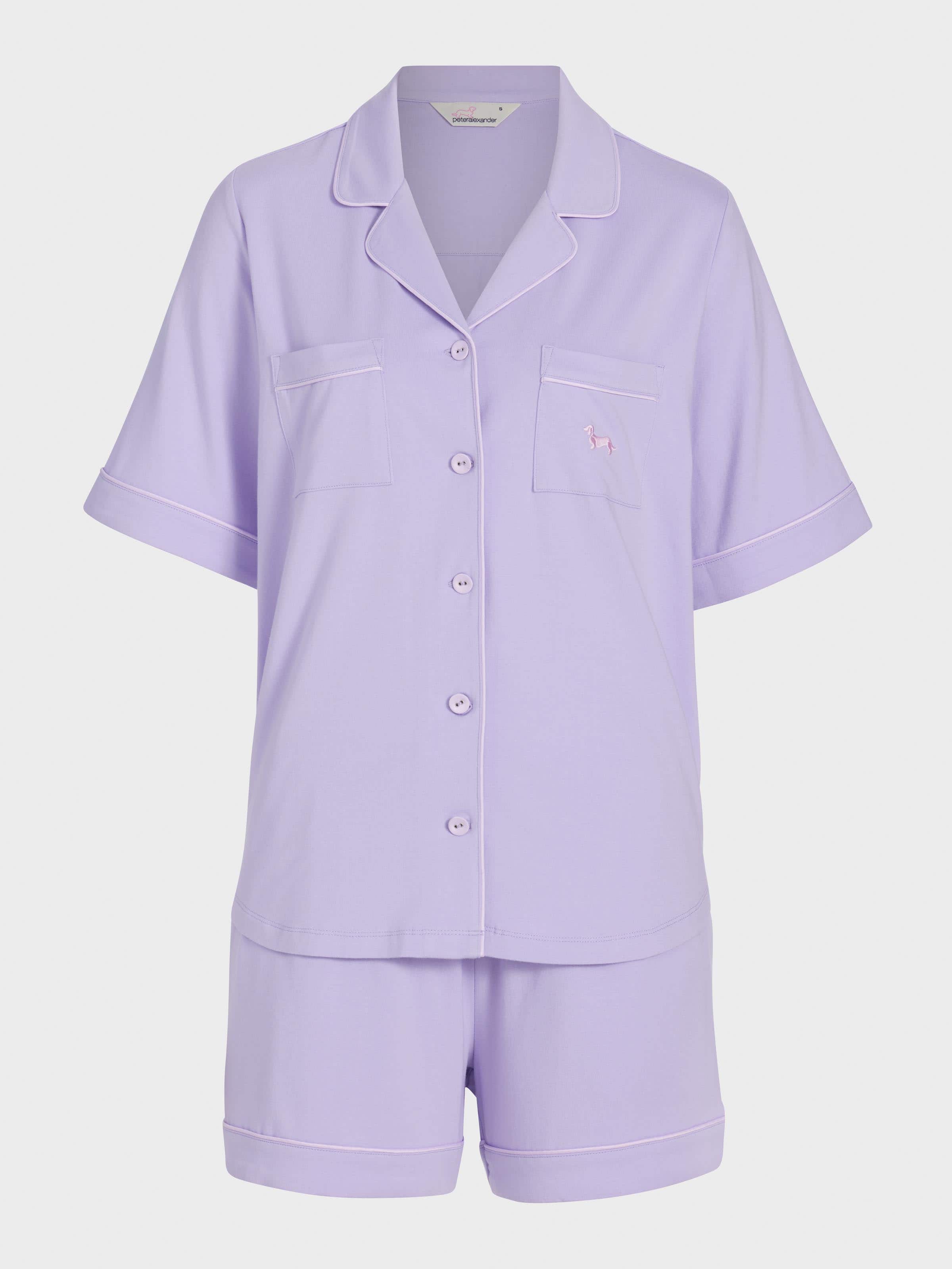 Lilac Bamboo Jersey Shortie Pj Set