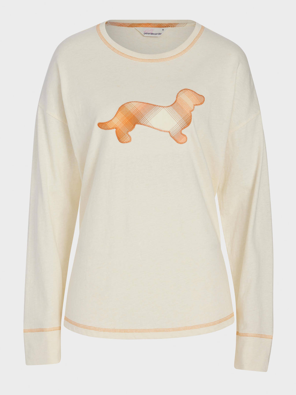 Contrast Penny Oversized Long Sleeve Top