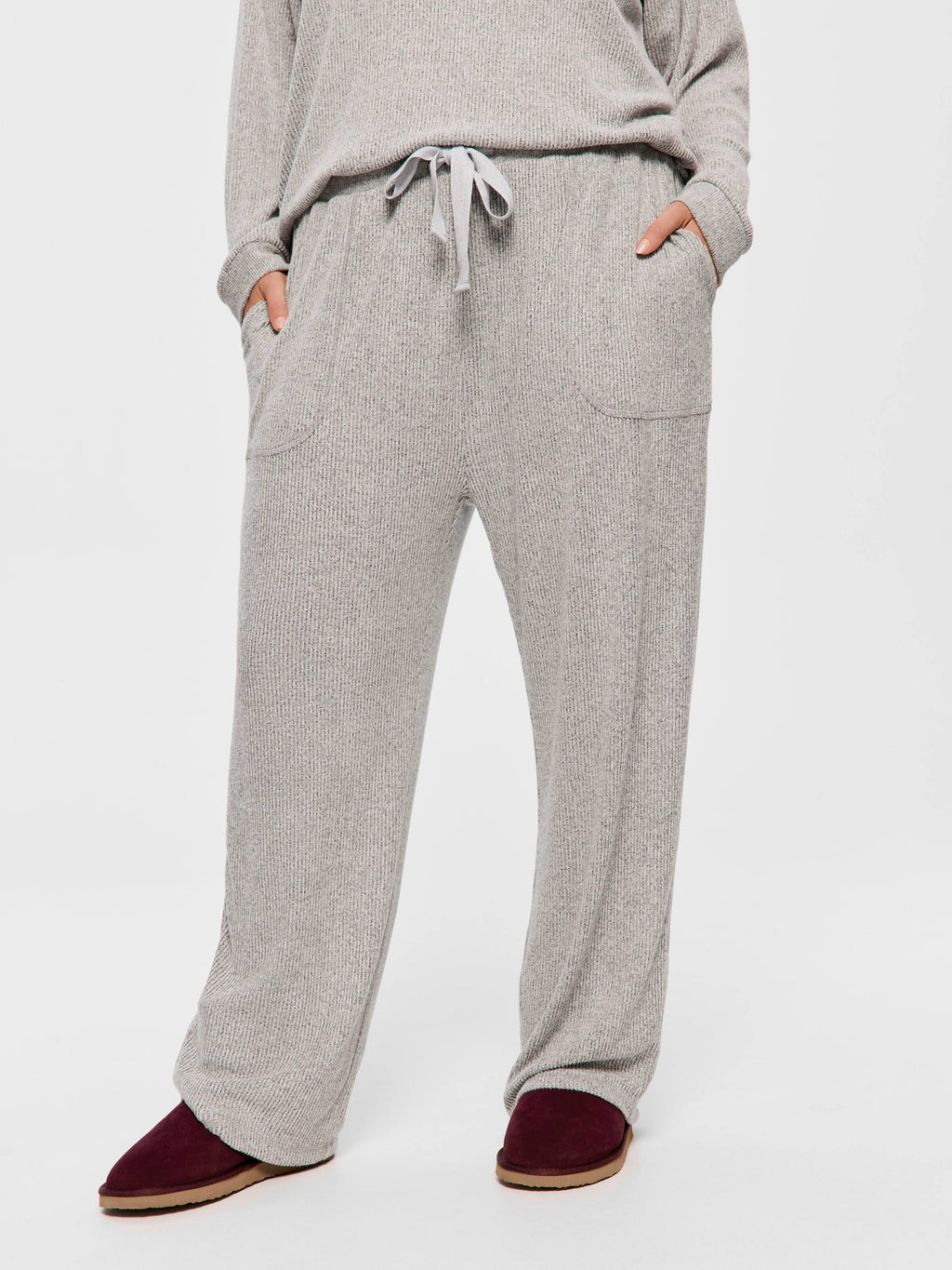P.A. Plus Brushed Rib Straight Leg Pj Pant