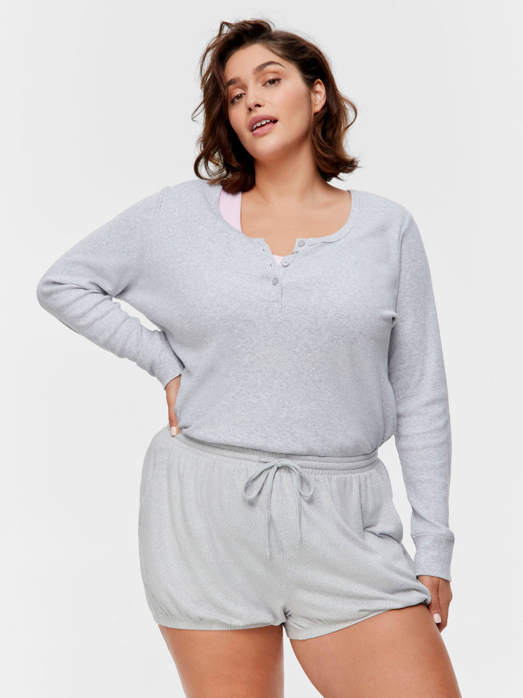 P.A. Plus Grey Plush Bloomer Short