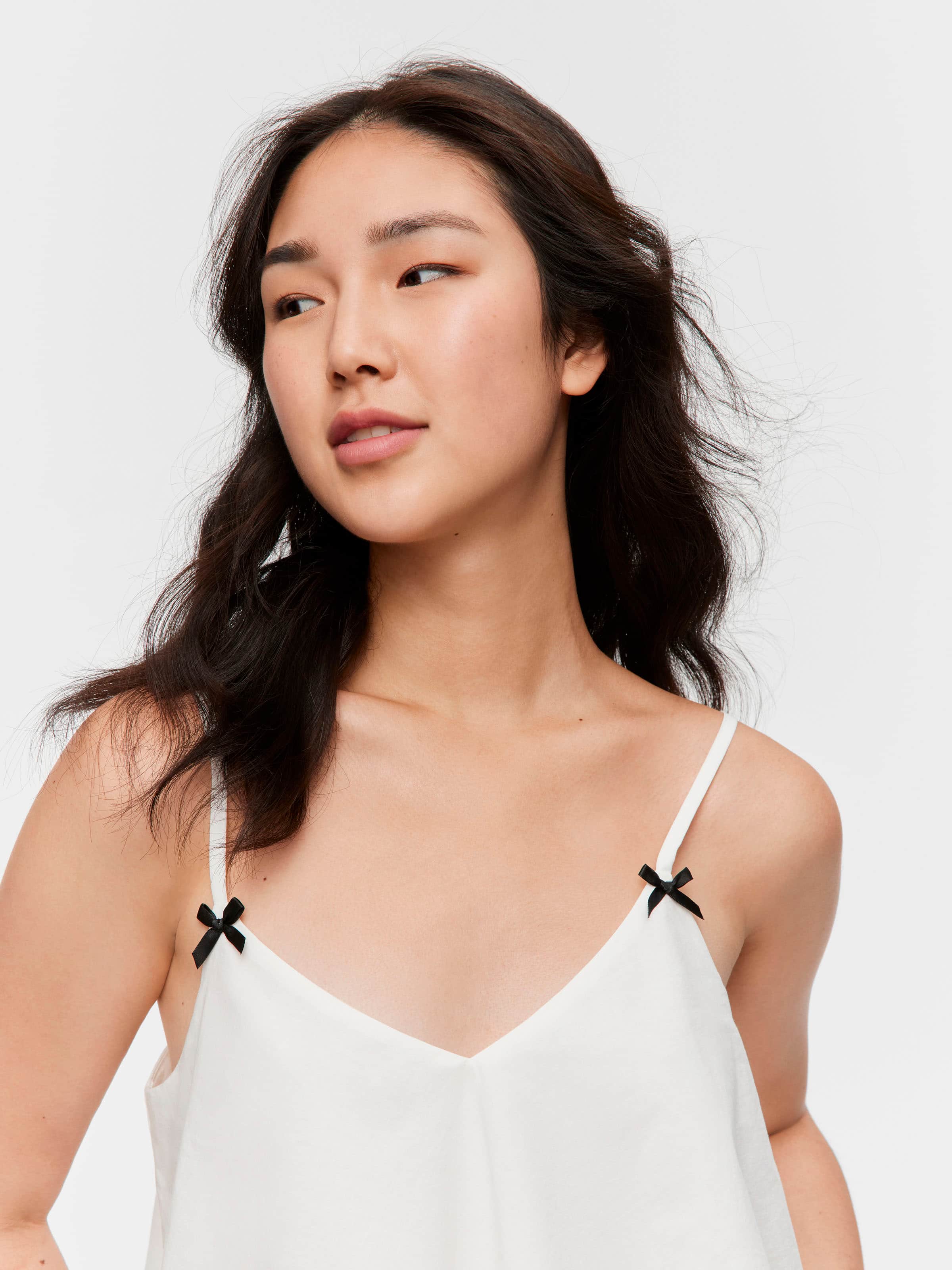 White Cami 100% Cotton Shortie Set
