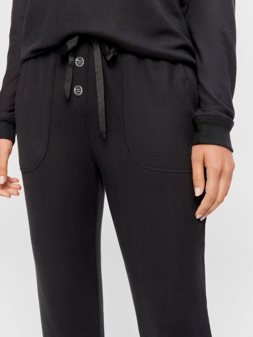 Black Plush Easy Pj Pant
