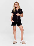 Maternity Black Shortie Pj Set