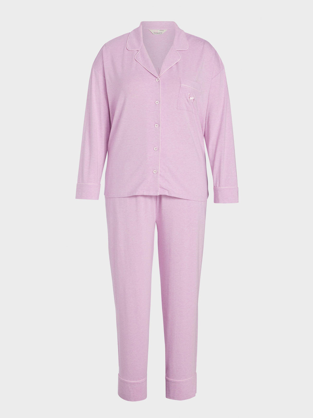 P.A. Plus Lilac Bamboo Jersey Long Sleeve Pj Set
