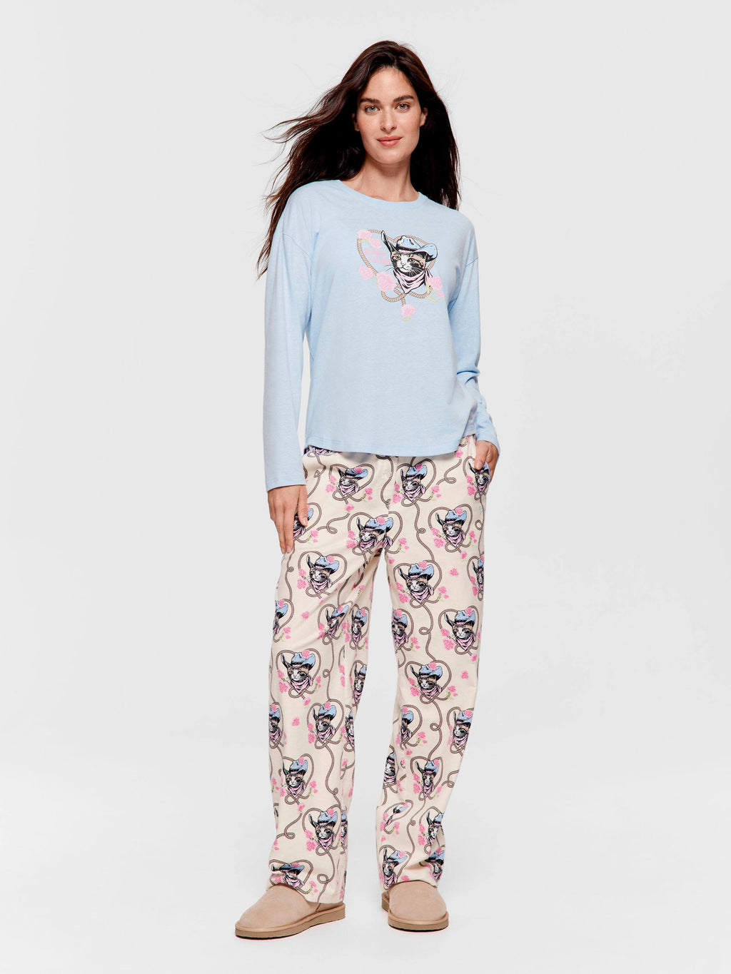 Cowboy Kitty Long Sleeve Top