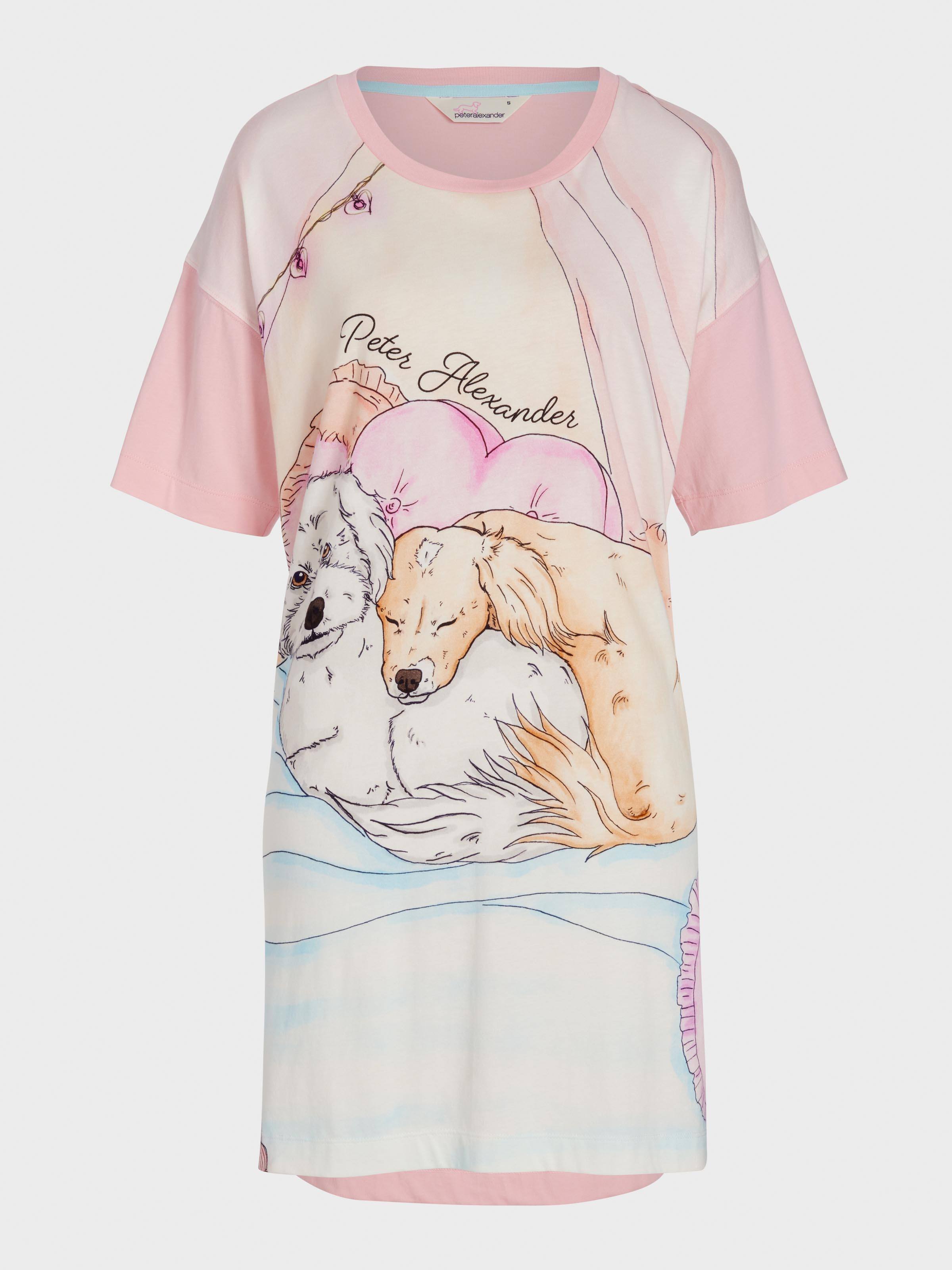 Dog Nap Split Hem Sleep Tee