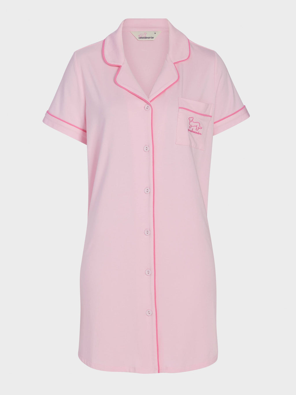 Super Soft Pink Bamboo Knit Short Sleeve Nightshirt