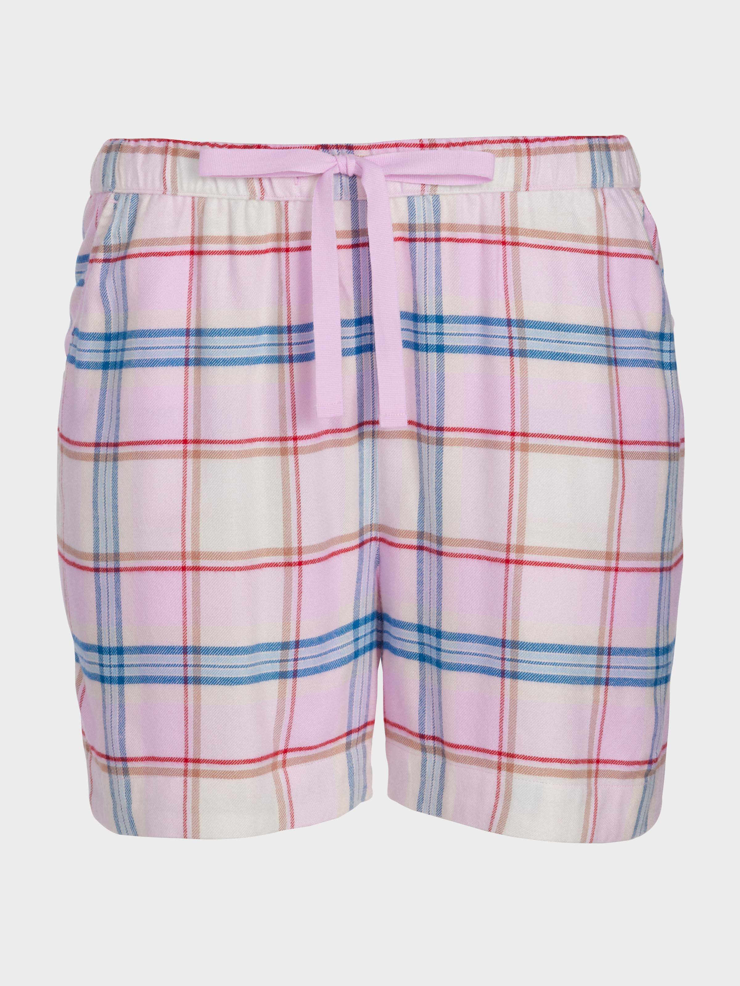 Pink Check Viscose Flannelette Gerri Short