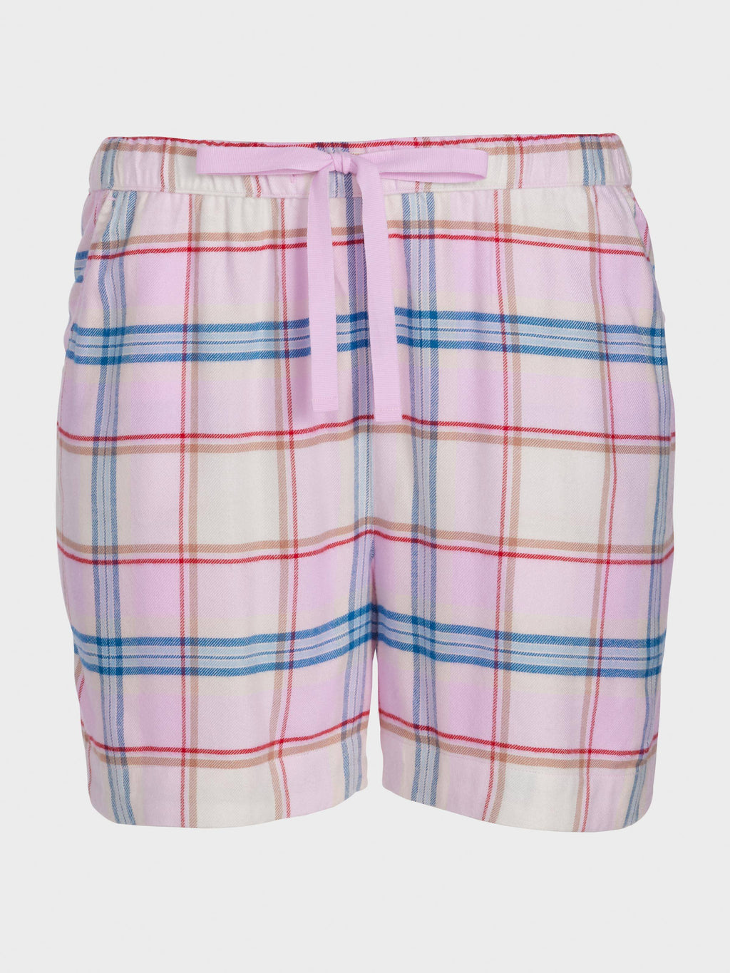 Pink Check Viscose Flannelette Gerri Short