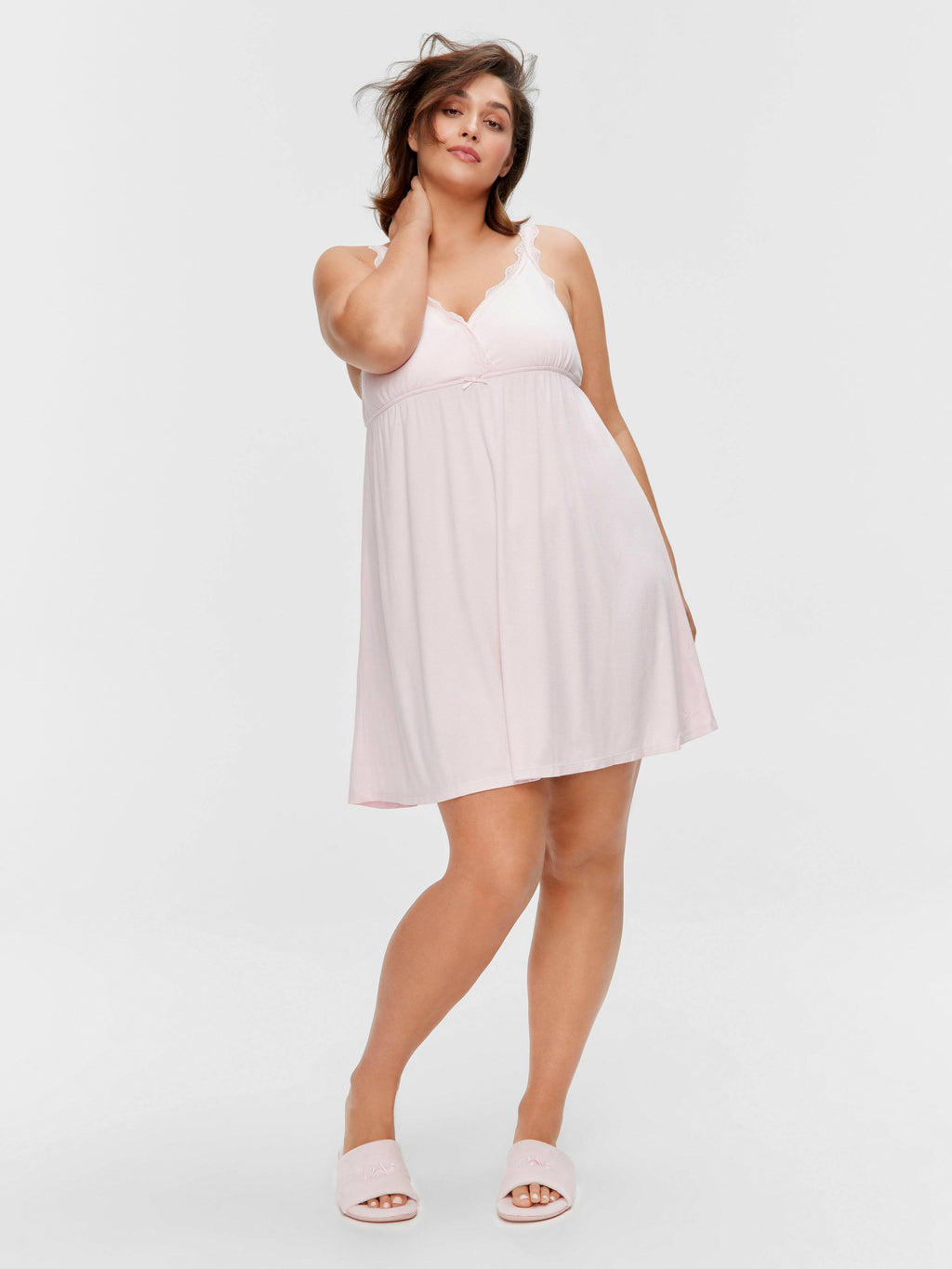P.A. Plus Pink Rib Babydoll Nightie