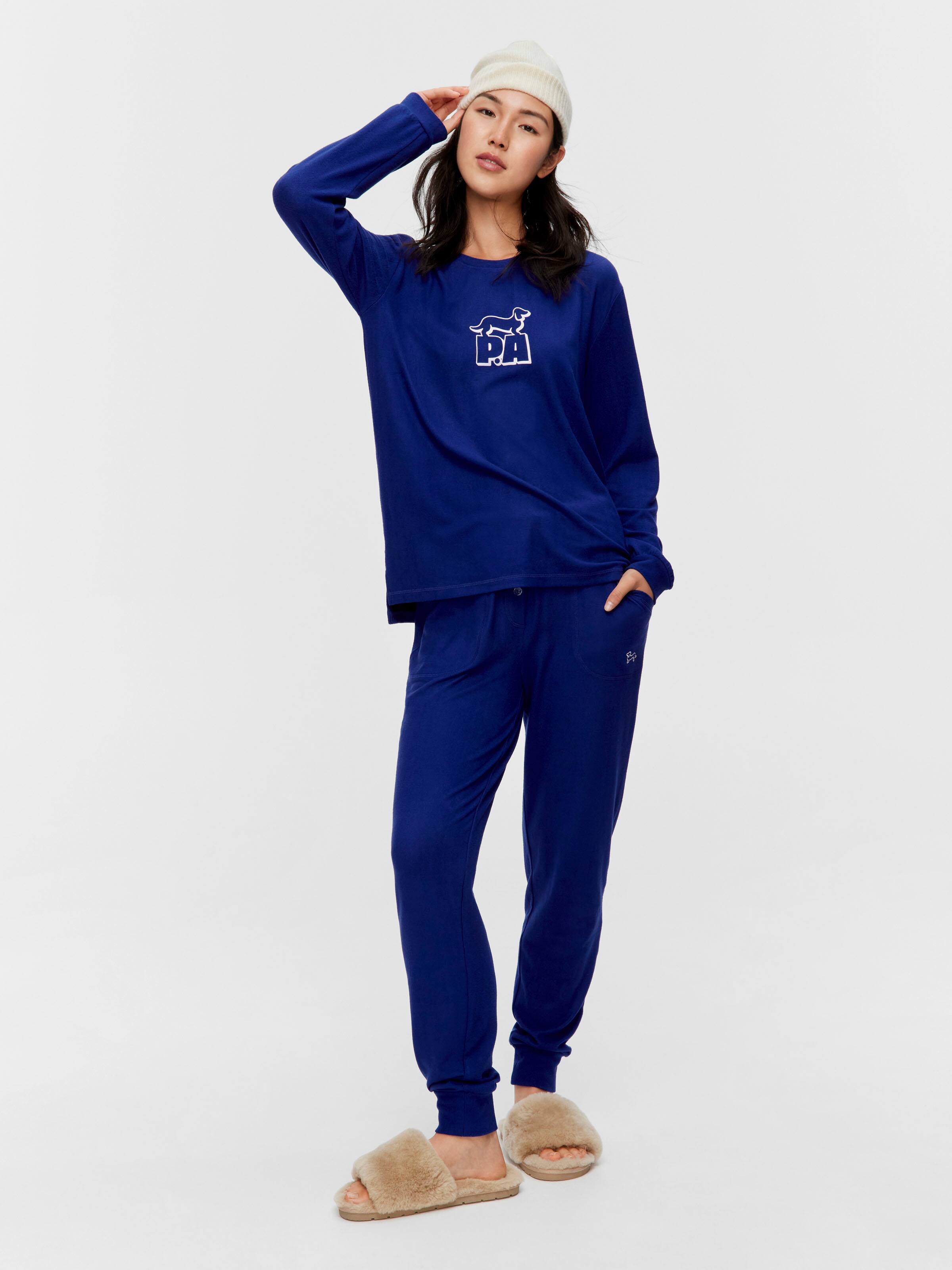 Navy Plush Block Logo Sweater