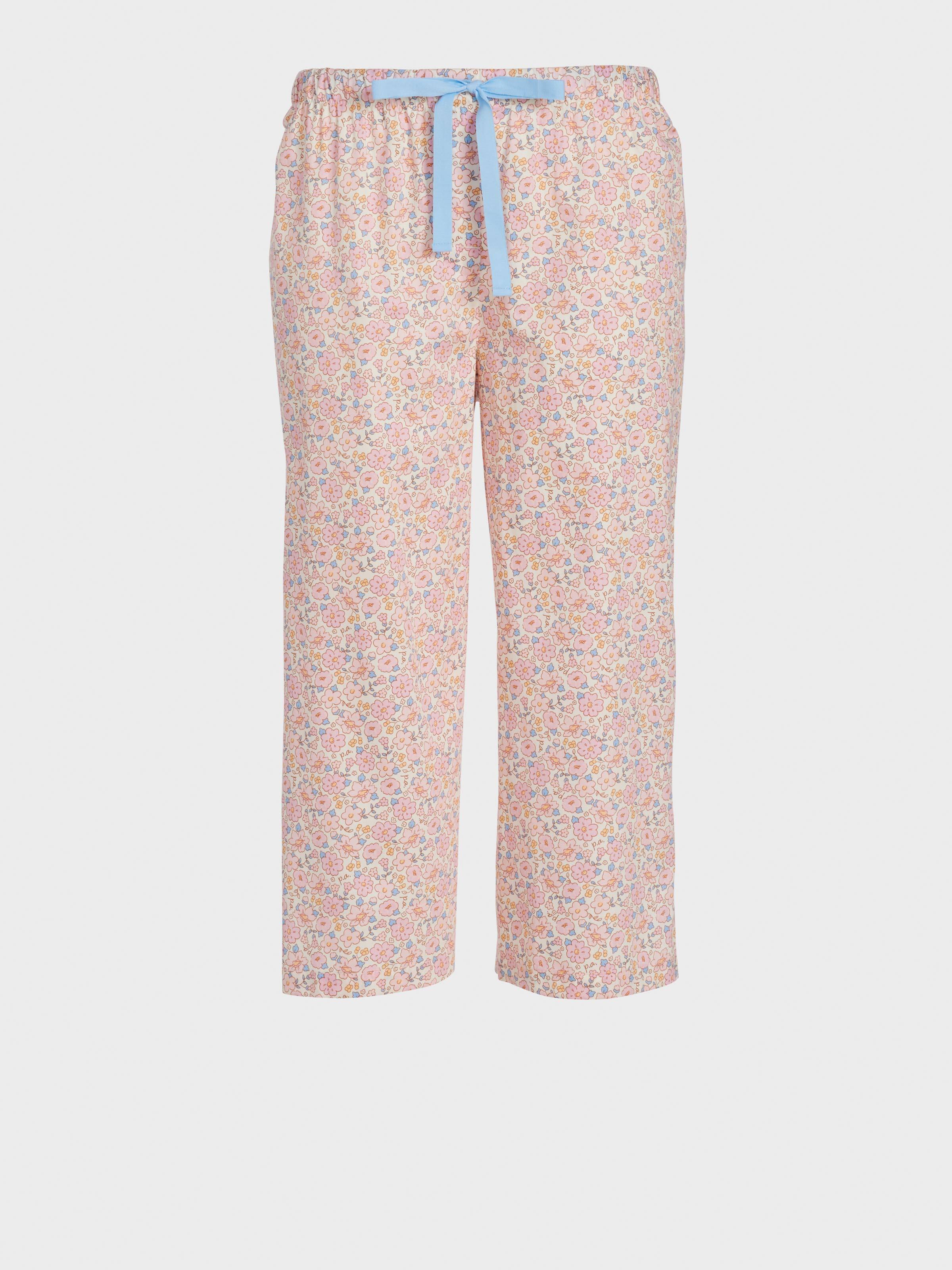 Vintage Floral 100% Cotton 3/4 Pj Pant