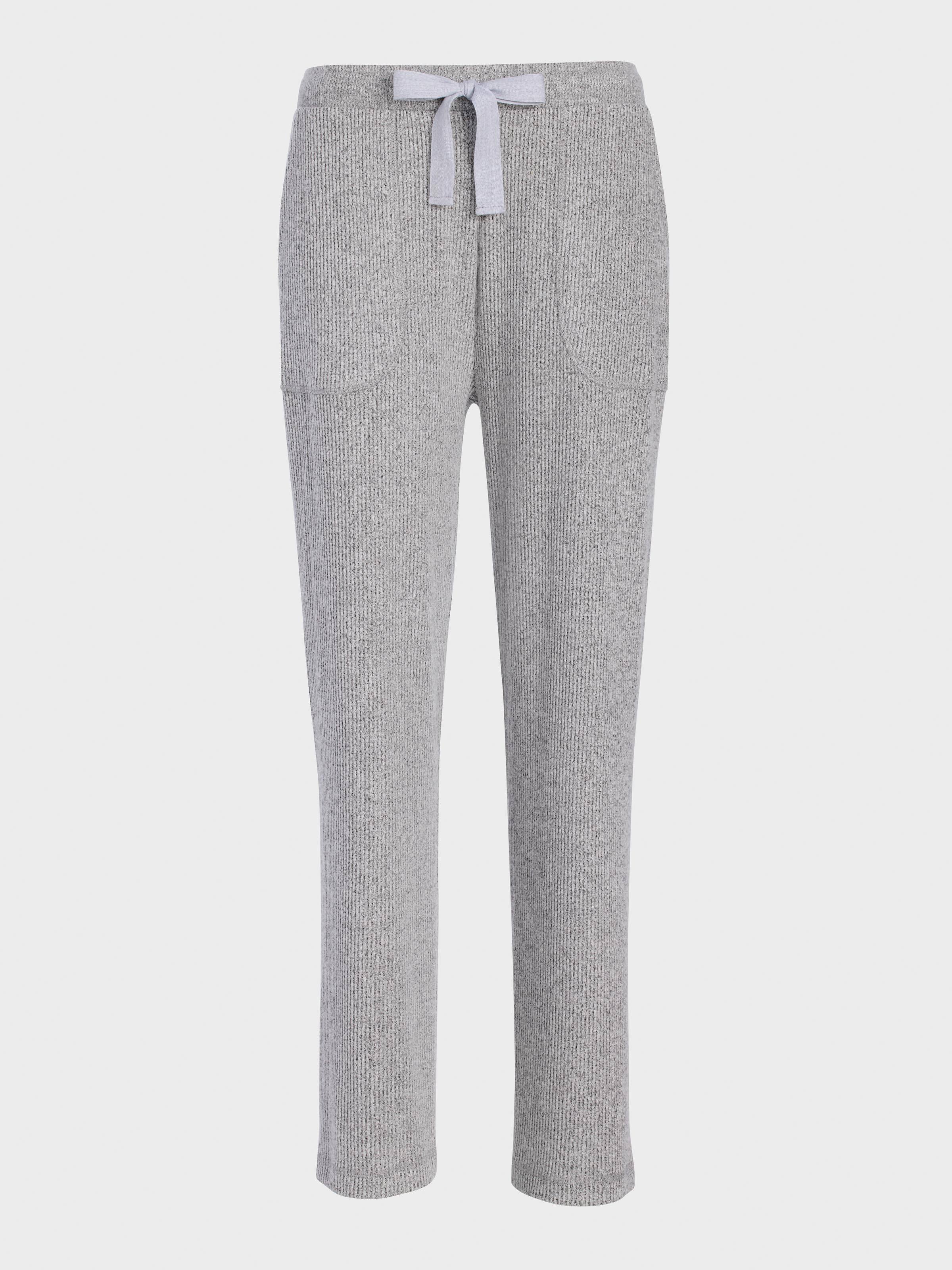 Brushed Rib Straight Leg Pj Pant