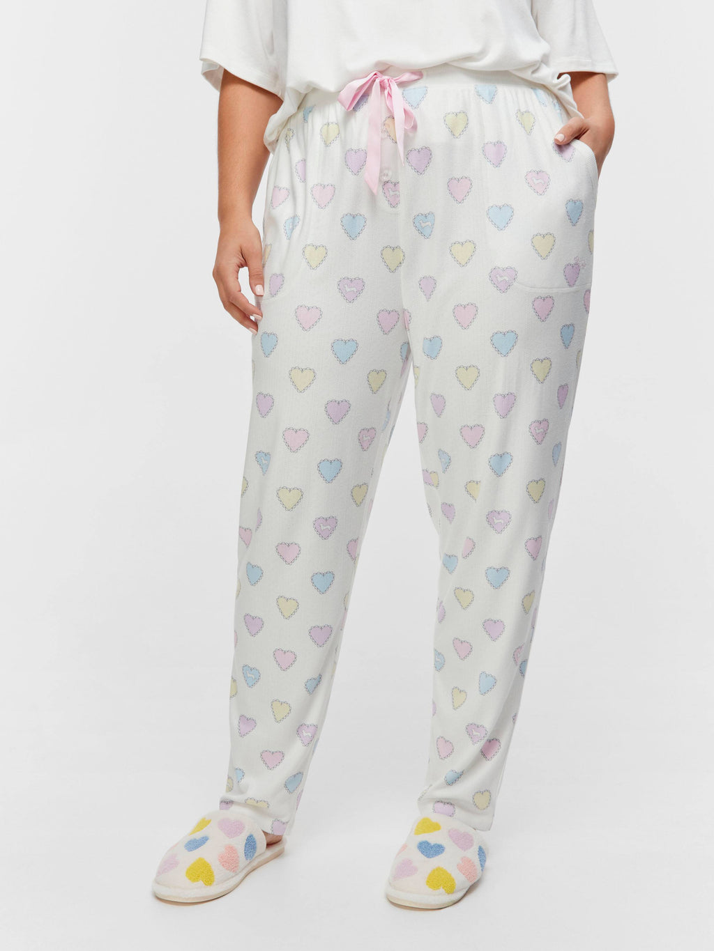 P.A. Plus Pointelle Heart Tapered Pj Pant