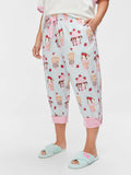 P.A. Plus Ice Cream Sundae 100% Cotton 3/4 Roll Up Pj Pant
